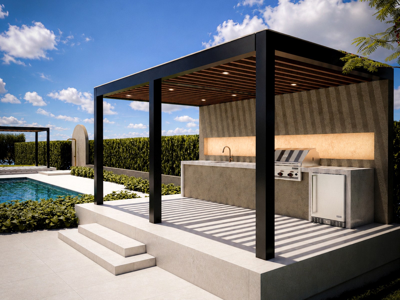 The Delray Residence gallery image — Outdoor kitchen